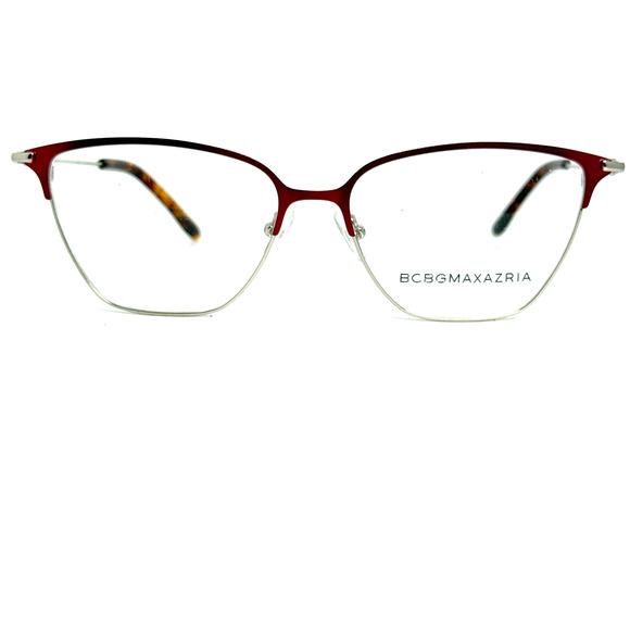 BCBGMAXAZRIA Eyeglasses Italy‎ Henley Red Tortoise Silver 54/15/135 H20773